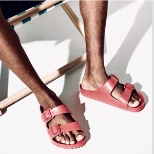 Express NWT! Men'S Red Brick Double Buckle Slide Sandals Size 9